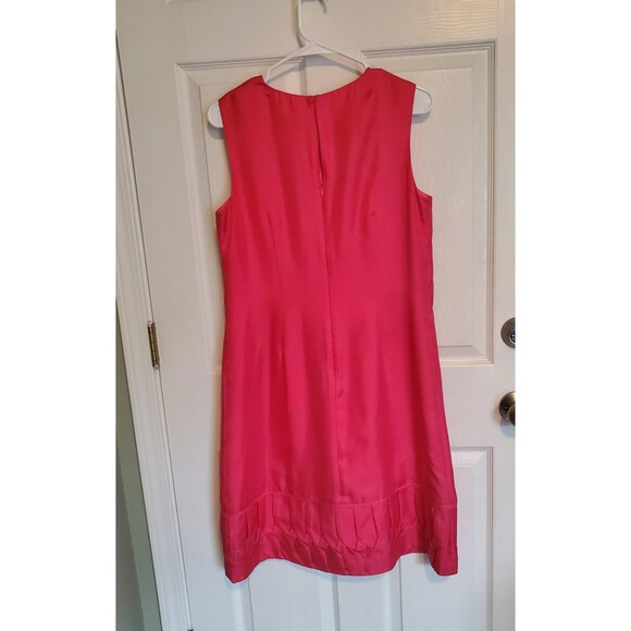 Peter Nygard Dress Womens Size 10 Pink Silk Sleeveless Decorated Hem Chic Party - Picture 2 of 8